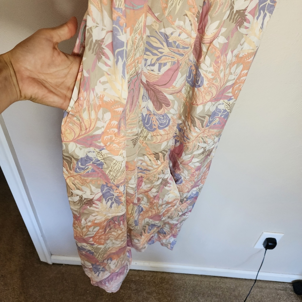 Patagonia Lost Wildflower Jumpsuit Romper Jurassic Ferns Pelican Pink - Picture 6 of 7
